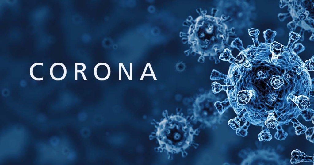 CoronaVirus Copy Space Blue