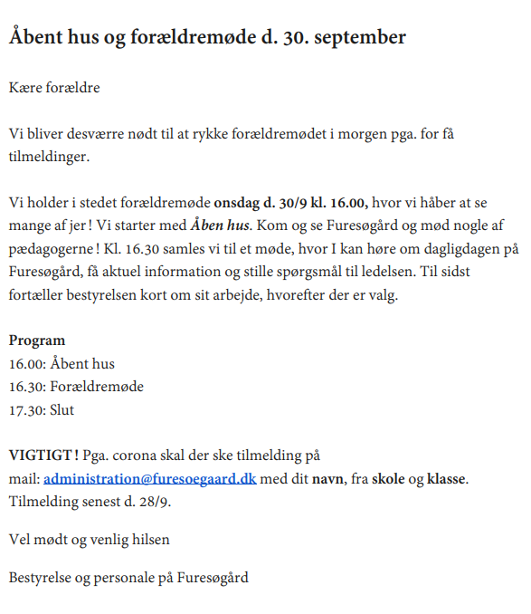 Forældremøde 2